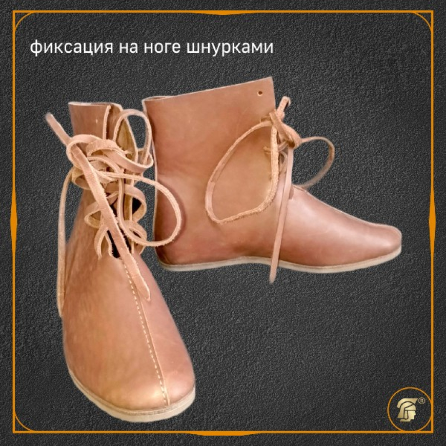 Ботинки средневековые на шнурках -3